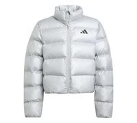 Adidas Girls Synthetic Down Glam Jacket Colour: Silver, Size: 7-8 years