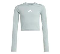 adidas Girl's Techfit Longsleeve TEE, Wonder Sage/White, 11-12 Years