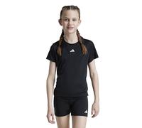 adidas Girl's Train Essentials Regular Fit Logo Training T-Shirt Junior Girls, Black/White, 14-15 Years