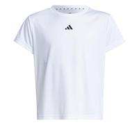 adidas Girl's Train Essentials Regular Fit Logo Training T-Shirt Junior Girls, White/Black, 13-14 Years