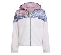 Adidas Girls Windbreaker Jacket / White Blue Pink / RRP £45