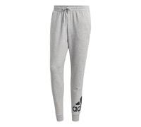 adidas Sportswear Mens Essentials French Terry Tapered Cuff Logo Pants - Light Grey Cotton - Size Small