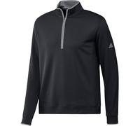 adidas Golf Men's Standard UPF Quarter Zip Pullover, Black, X-Large
