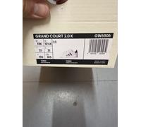 adidas Grand Court 2.0 K Kids White/Silver Lace-Up Trainers UK 12.5/13.5/2.5