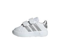 adidas Grand Court 2.0 Shoes Kids Tennis, Cloud White/Matte Silver/Cloud White, 3 UK