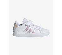 adidas Grand Court 2.0 Shoes Velcro White Silver Kids - 33.5