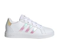 Adidas Kids Tennis Shoes Grand Court Lifestyle Lace - Cloud White/Iridescent - 4.5 UK