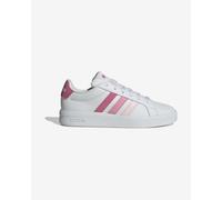 adidas Grand Court 3.0 Shoes Intense White Pink Junior - 4UK
