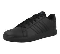 adidas Grand Court Core Black Kids Trainers 70s Style Sneaker Synthetic Upper