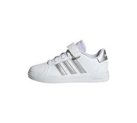 Adidas Kids Grand Court Lifestyle Court Elastic Lace and Top Strap Shoes Size: 11c UK, Colour: White