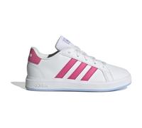 adidas Grand Court Lifestyle Tennis Lace-Up Shoes, FTWR White/Pulse Magenta/Glow Blue, 5.5 UK Child