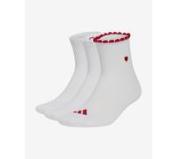 adidas Women's Womens Graphic Sock 3 Pair Pack Socks, white/better scarlet/black, L