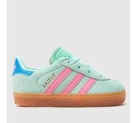 adidas Green Multi Gazelle Girls Toddler Trainers UK 8 (EU 25½)