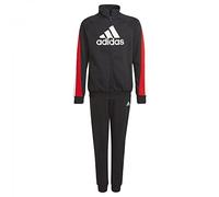 ADIDAS GT6970 B BOS COT TS Tracksuit Boy's Top:Black/Vivid red/White Bottom:Black/White Size 5-6A