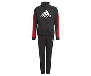 ADIDAS GT6970 B BOS COT TS Tracksuit Boy's Top:Black/Vivid red/White Bottom:Black/White Size 5-6A