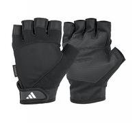 (Black, L) Adidas Half Finger Performance Weight Lifting Gloves Training