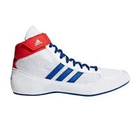 Adidas Havoc Adult Boxing Boots - White Blue Boxing Ring Sparring Fight Shoes