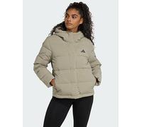 adidas Helionic CLIMAWARM Hooded Down Jacket, Green, Size S, Women Green
