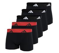 5 Pack Active Flex Cotton Trunks Black (Red/Black) S