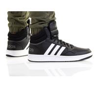 adidas Hoops 3.0 Mid Trainers - All Sizes Available - Black/White (GW3020)