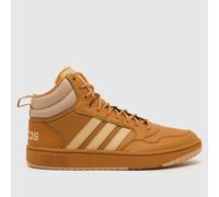 adidas Hoops 3.0 Mid Trainers in Beige & Brown UK 8 (EU 42)