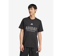 adidas House of Tiro Linear Graphic short sleeve T-shirt black white - L