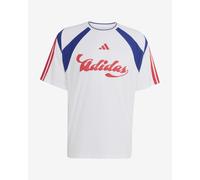 adidas House of Tiro Short Sleeve T-Shirt Pure White Red Blue - L