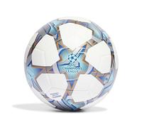 ADIDAS IA0952 UCL TRN Recreational soccer ball Unisex Adult Top:white/silver met./bright cyan/shock purple Bottom:IRON MET./SOLAR ORANGE Size 5