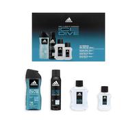 Adidas Ice Dive 4pc Gift Set 100ml+50ml EDT Spray 150ml Deo 250ml Gel