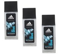 2 x 75ml Adidas Ice Dive Natural Deodorant Spray Body Fragrance