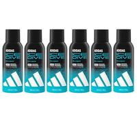 Adidas Ice Dive Cool & Aquatic 48H Enduring Fragrance Deodorant Bodyspray 150ml, Pack of 6