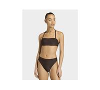 adidas Women's Iconisea Ribbed Padded Bandeau Bikini Top Swimwear, Aurora Coffee, 26"