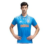 adidas India Cricket ODI Replica Jersey Bright Blue (UK, Alpha, L, Regular, Regular, Blue)