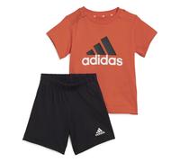 Adidas Infant Boys Essentials Organic Cotton Tee and Shorts Set Colour: Red, Size: 12-18 months
