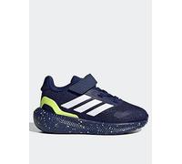 adidas Unisex Baby RUNFALCON 5 Shoes Infants, Dark Blue/FTWR White/hi-res Yellow, 6 UK Child