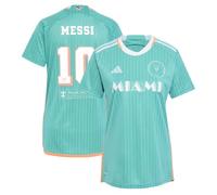 adidas Inter Miami Women's Lionel Messi #10 2024 Archive Alternate Aqua Jersey - JE6080 - IMCF 3 JSY W N, Aqua, L