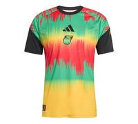 adidas Jamaica 2026 x Bob Marley Home Pre Match Jersey Asia Sizing 'Bold Gold Vivid Green Pure Ruby' KA1905 XXL