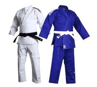 adidas Judo Gi Uniform Suit 450G/16oz Perfect For Training, Durable Polycotton Uniform, Throwing, Sparring, Practice, Fighting, For Men, Women, Kids - 130cm