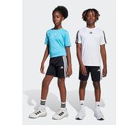 adidas Junior Boys Train Essentials 3 Stripe Shorts - Black, Black/White, Size 9-10 Years Black/White