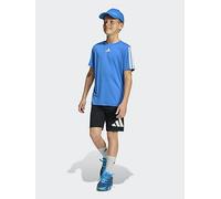adidas Junior Boys Train Essentials 3-Stripe T-Shirt, Rayblu/White, Size 5-6 Years Rayblu/White