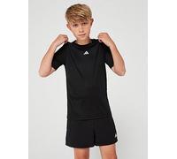 adidas Junior Boys Train Essentials T-Shirt, Black/White, Size 7-8 Years Black/White