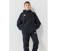 adidas Junior Entrada 26 All Weather Football Jacket, Black/White, Size 7-8 Years Black/White