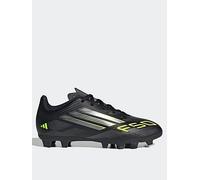 adidas F50 Club Firm Multi Ground Football Boots Kids, Core Black/Iron Metallic/Lucid Lemon, 1 UK Child