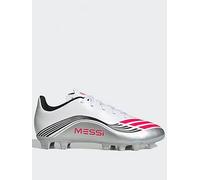 adidas F50 Messi Club Firm Multi Ground Football Boots Kids, FTWR White/Lucid red/Silver met, 1 UK Child