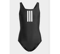 adidas Girl's 3-Stripes Swimsuit Kids Swimwear, Black/White, 7-8 Years