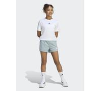 adidas Junior Girls Train Essentials 3-Stripe Shorts, Wosa/White, Size 13-14 Years Wosa/White