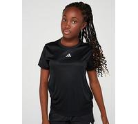 adidas Junior Girls Train Essentials T-Shirt, Black/White, Size 11-12 Years Black/White