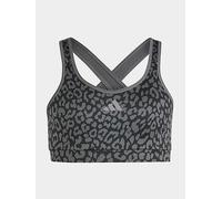 Adidas Future Icons Optime Medium Impact Sports Bra Grey 11-12 Years Girl
