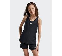 adidas Junior Girls Training Tech Fit Tank - Black/White, Black/White, Size 7-8 Years Black/White