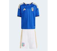 adidas Junior Italy Replica 26 Home Mini Football Kit, Boblue, Size 4-5 Years Boblue